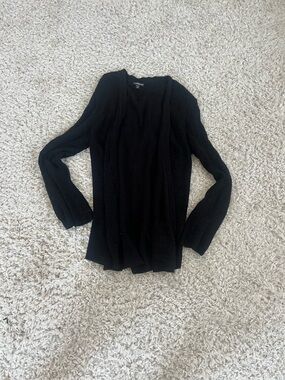 Express Black Open-Front Knit Cardigan